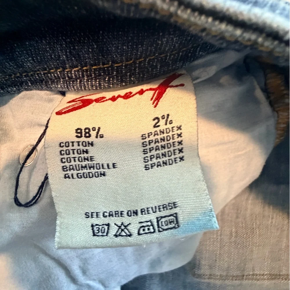 Seven7 Denim Rhinestone Embellished Jeans Women’s Size 24 Stretch Blue Plus Size